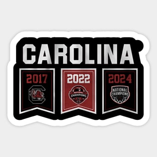 South Carolina Women's Basketball 2024 Championship Banners Sticker